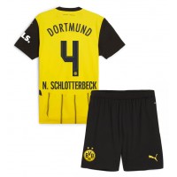 Camiseta Borussia Dortmund Nico Schlotterbeck #4 Primera Equipación para niños 2024-25 manga corta (+ pantalones cortos)